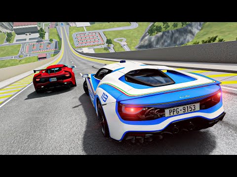 Big High Ramp Jumps with Expensive Sport Cars Crashes – BeamNG Drive