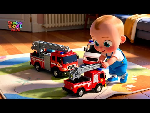 Helping Cars to the Rescue! 🚑 Garbage Truck, Fire Truck, Ambulance Song | Nursery Rhymes & Kids Song
